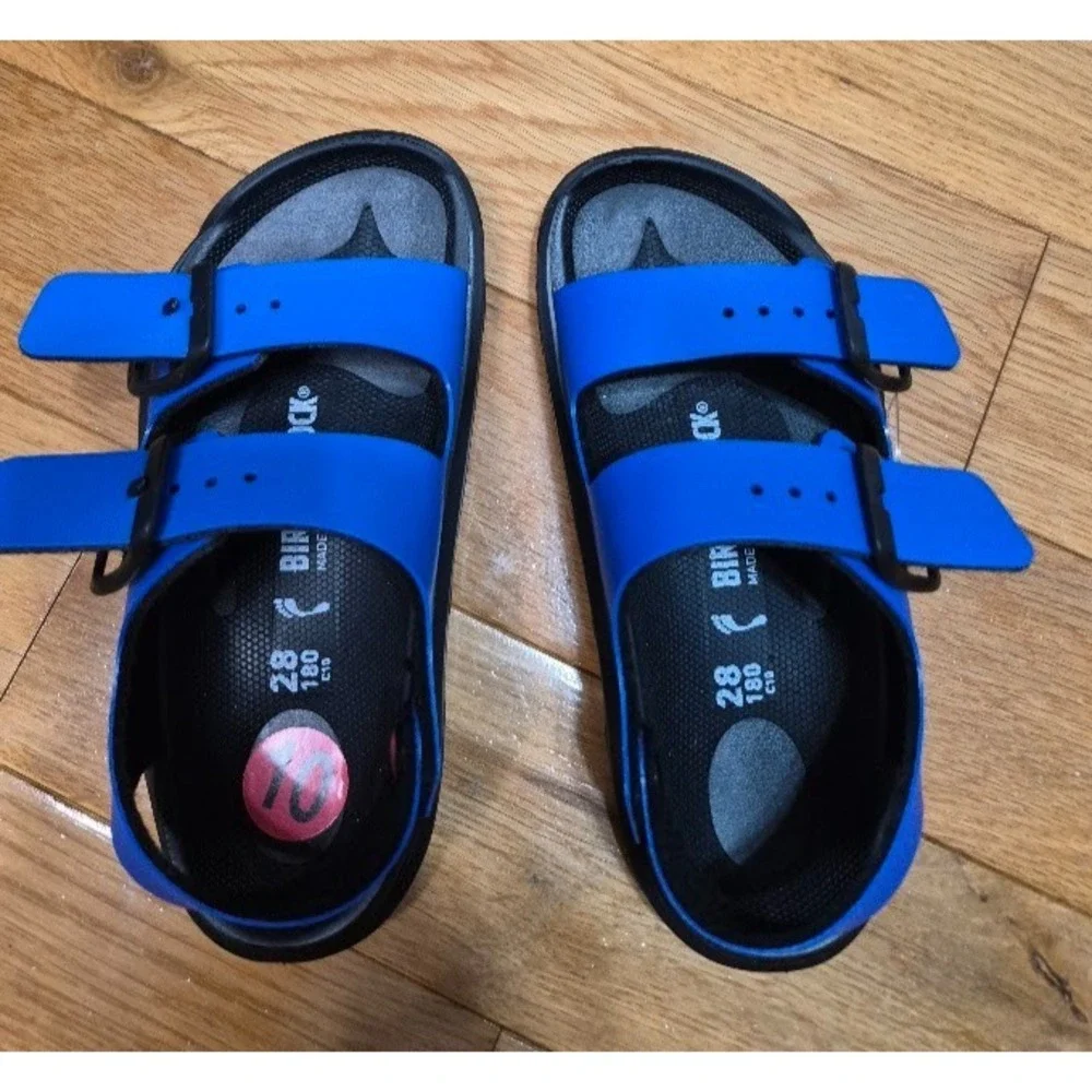 Birkenstock Mogami Kids Sandals — Ultrablue & Black Size Size 10 28/180 NEW